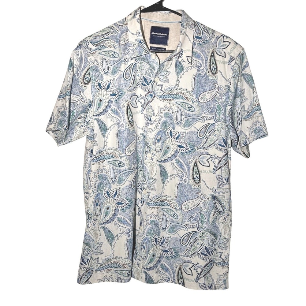 Tommy Bahama Mens Limited Edition Button Up‎ Shirt M Tropical Paisley Classic